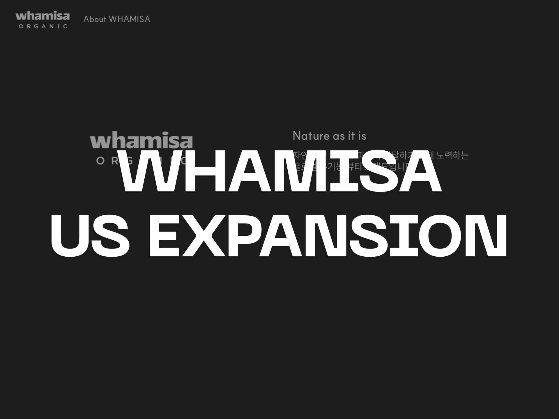 Whamisa: U.S. Relaunch Project of an Organic K-Beauty Brand