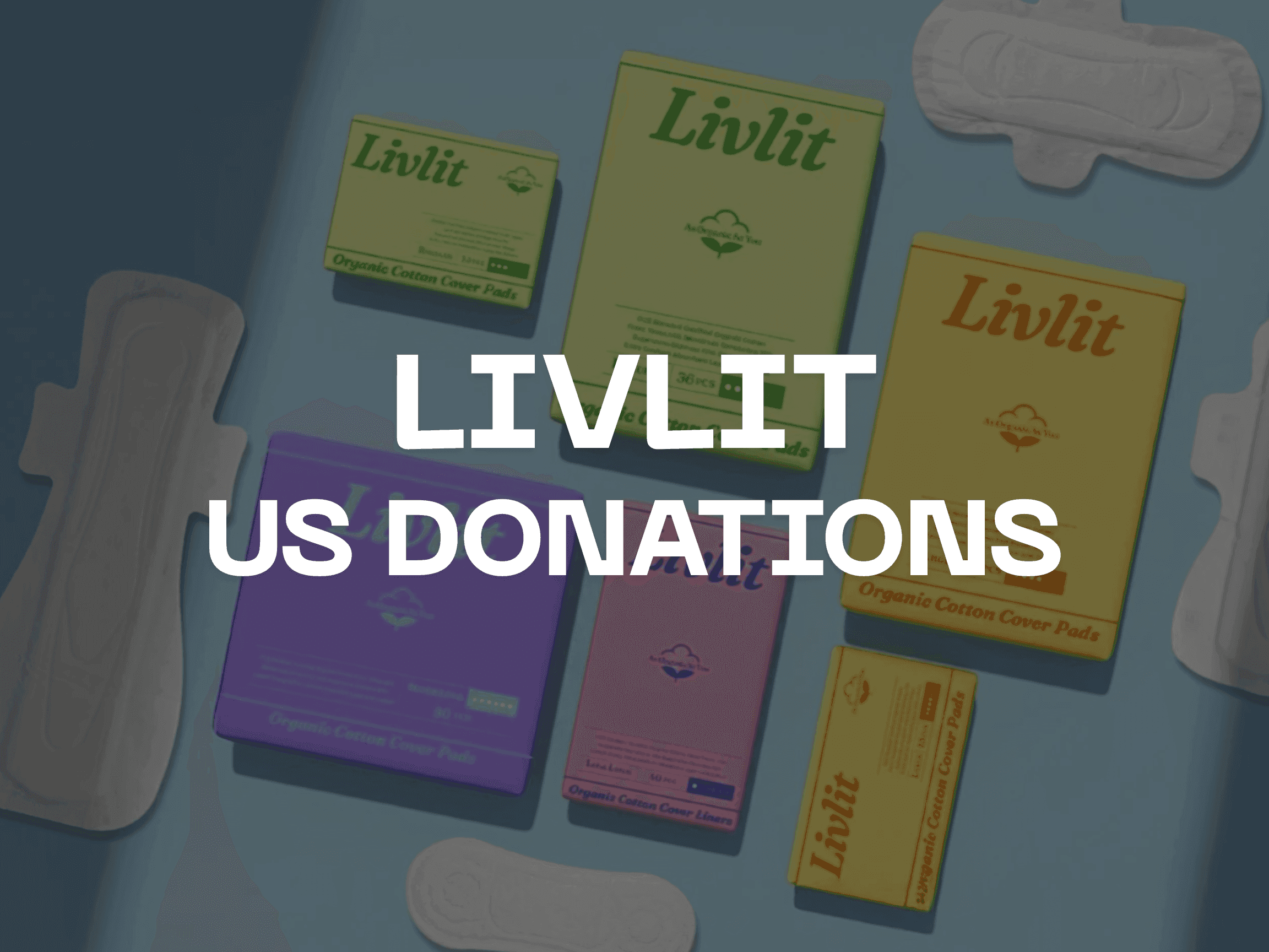 Livlit Donates 4,300 Packs of Organic Pads Worth Over $40,000 to Underserved Women in the U.S.